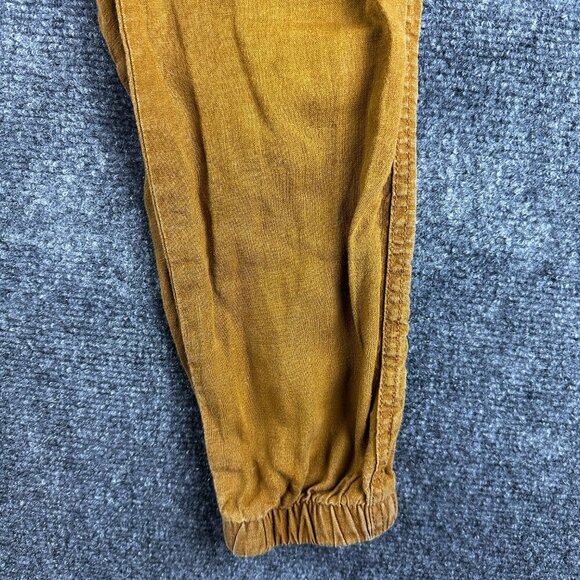 Athleta Pants Women 2 Cabo Linen Jogger Brown Gold Linen Zip Pockets Tie Waist - Picture 2 of 8